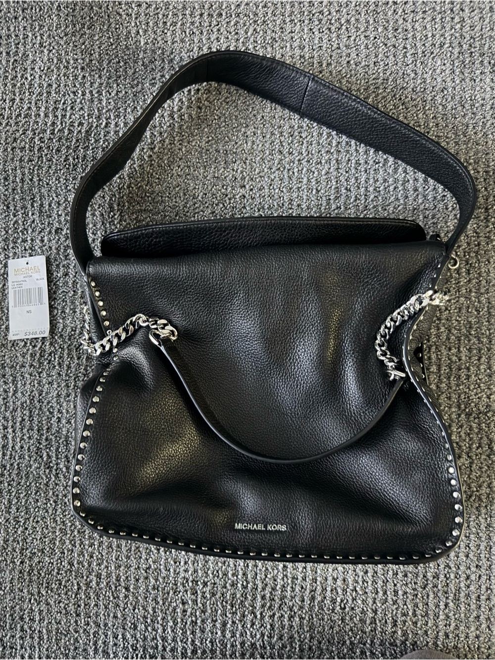 Michael Kors Studded Leather Shoulder Bag